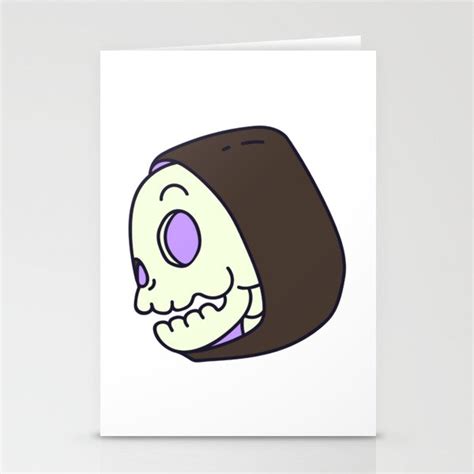 Grim Reaper Side Profile Character Stationery Cards By Purrfeclty Cute