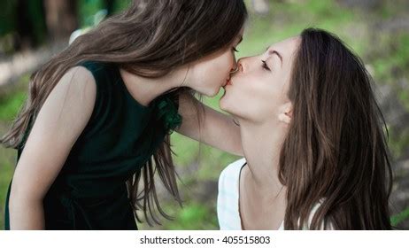 Lesbian Kissing Forehead Her Loving Girlfriend Stock Photo Shutterstock