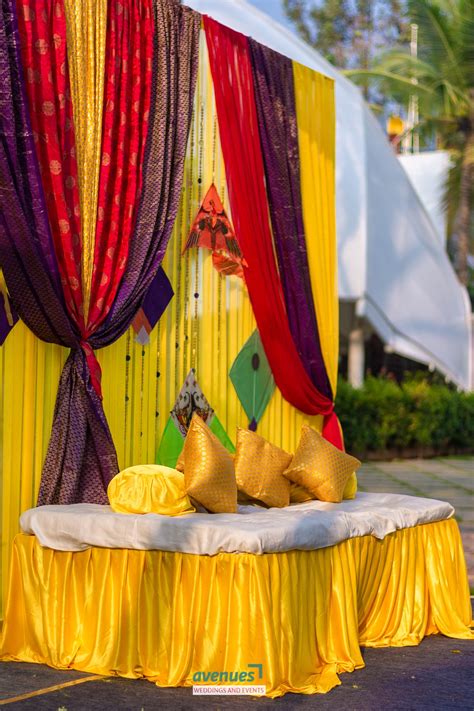 Outdoor Haldi Setup Prewedding Home Wedding Decorations Haldi