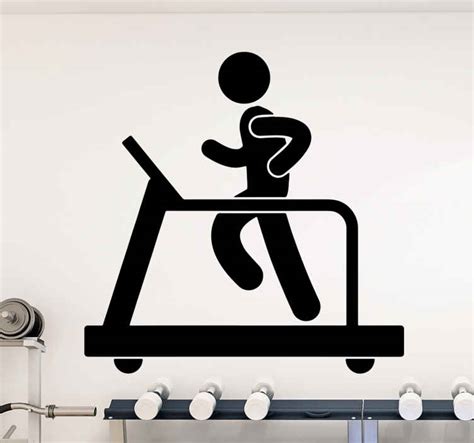 Treadmill Fitness People Decals Tenstickers