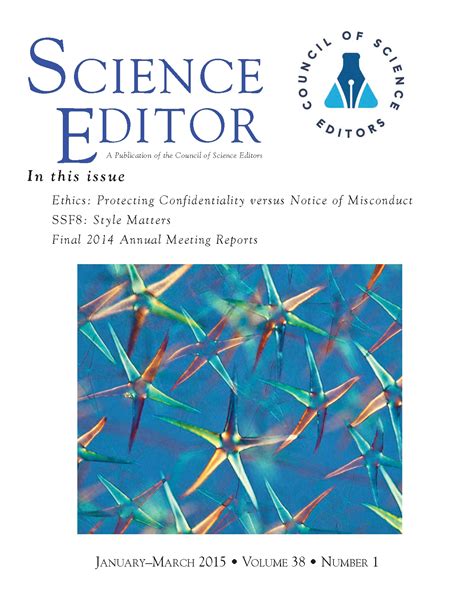 Cover For Jan Mar 2015 Science Editor