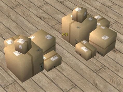 Mod The Sims Cardboard Boxes Updated