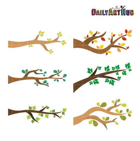 Tree Branches Clip Art Set Daily Art Hub Free Clip Art Everyday