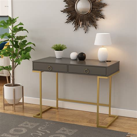 Buy center tables online on hometown. Rectangular table desk Vanity Table for Home Office, Work Station Study Writing Desk with 2 ...