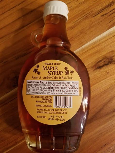 Trader Joes Grade A Maple Syrup