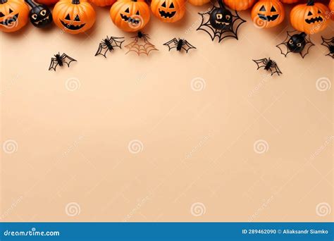 Halloween Composition Halloween Decorations Pumpkins Ghosts Paper