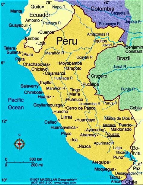 Mapa Del Perú Con Nombres Regiones Y Departamentos 【para Descargar E