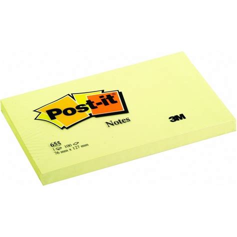 3m Post It Canary Yellow Notes 3in X 5in 655 Biggest Online Office