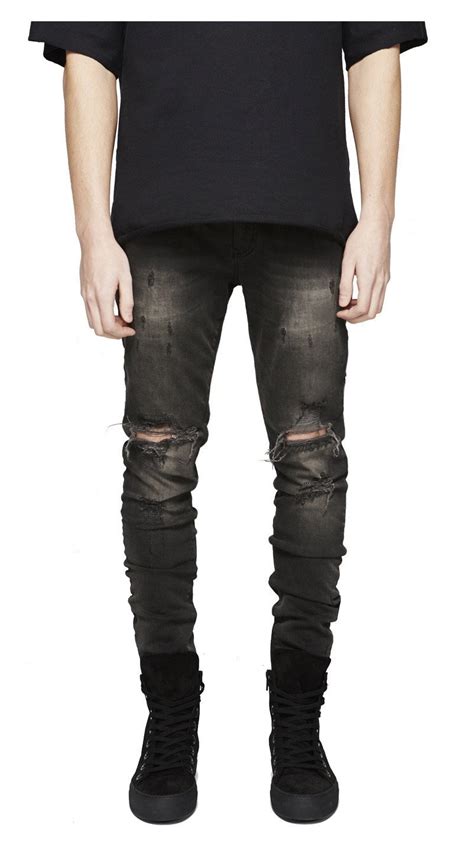 Mens Black Stacked Distressed Ripped Jeans Rippedjeans® Official Site