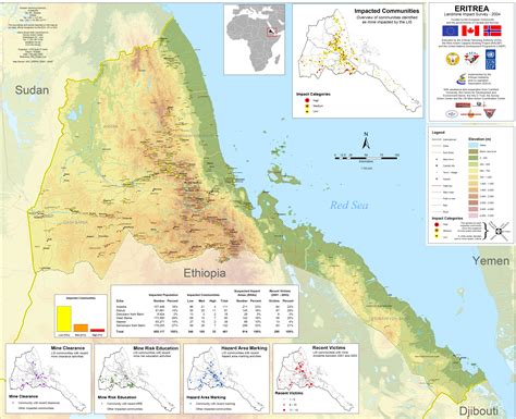 Eritrea Physical Map Mappery