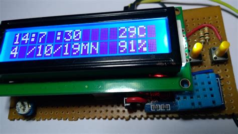Recently Made Digital Clock With Date Temperature Humidity And Alarm