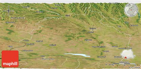 Satellite Panoramic Map Of Dolj