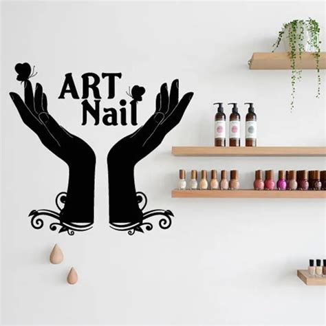 nail bar salon sticker girl spa decal massage beauty posters vinyl wall decals decor mural 25