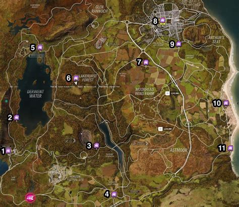 Forza Horizon 4 Map Locations