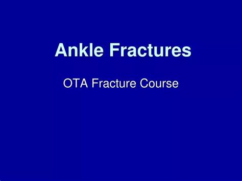 Ppt Ankle Fractures Powerpoint Presentation Free Download Id6654288