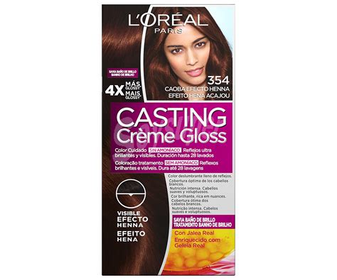 L Oréal Tinte En Crema Número 354 Y Color Caoba Efecto Henna Casting Créme Gloss Castng Creme Gloss