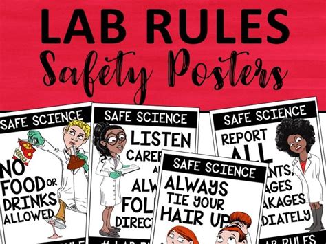 Illustrate each of our lab safety rules. Lab Safety Rules Posters | Teaching Resources