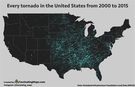 Every Tornados Path In The Contiguous United States From 2000 To 2015