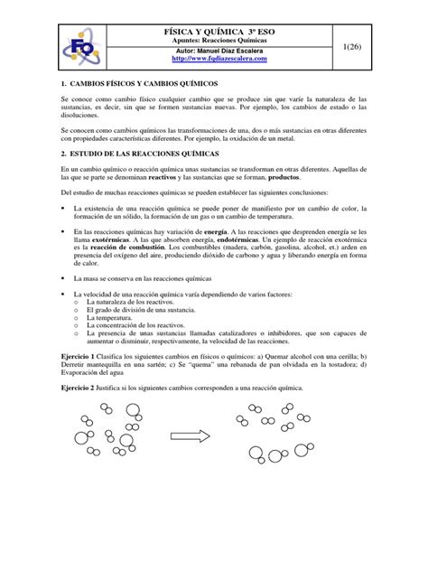 Fq3 U3 Reacciones Quimicas Pdf Redox Estequiometría