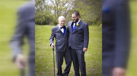 video grandpa 90 serves as best man at grandson s wedding i felt real proud abc news