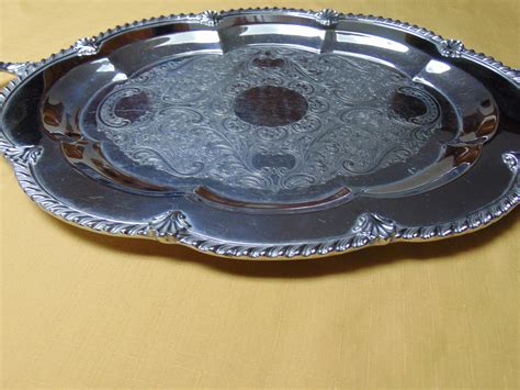 Silver Cocktail Tray- Silver Serving Tray- Silver Tray For Holidays- Silver Tea Tray- Silver 