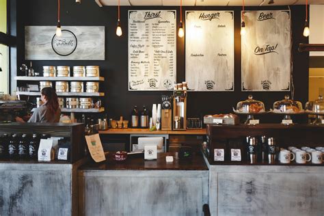 Vintage Coffee Shop Counter Royalty Free Stock Photo