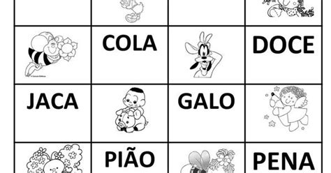 Dani Educar Bingo De Palavras Simples Sugest Es Pinterest