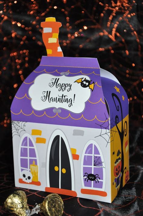 Halloween Treat Box Printable Decorations Halloween Decor Haunted