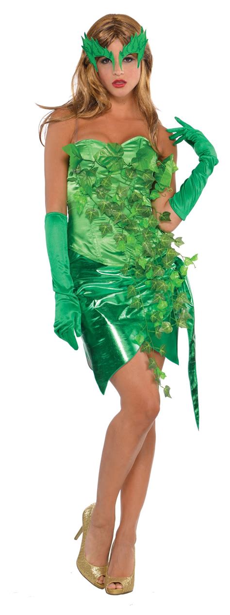 Womens Toxic Ivy Halloween Costume Poison Fancy Dress Outfit Adult Size