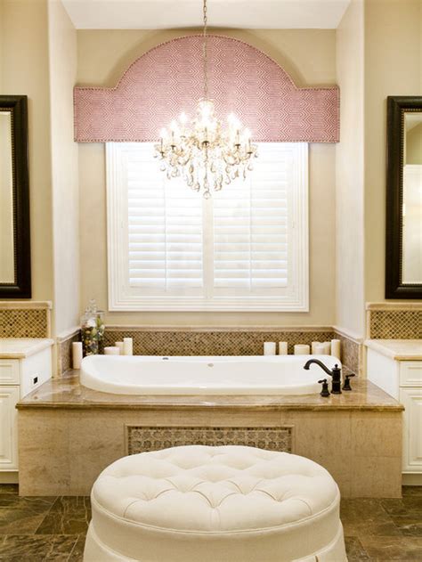 Lampshades for chandeliers come in the same materials you would expect to find for table lamp shades, including modern or traditional chandelier shades made of silk, linen, organza or paper, metal such as hammered copper or tin for industrial inspired chandelier shades or for. Mini Chandelier Over Bathtub | Houzz