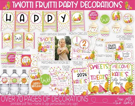 Twotti Fruitti Birthday Party Invitation Twotti Fruitti Etsy