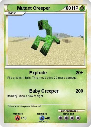 Download free books in pdf format. Pokémon Mutant Creeper 45 45 - Explode - My Pokemon Card