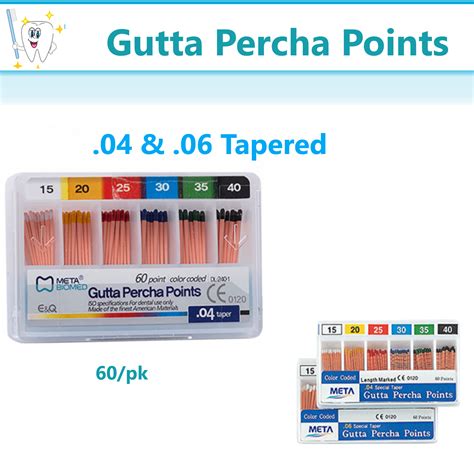 Dental Gutta Percha Points Or Absorbent Paper Points Taper Or