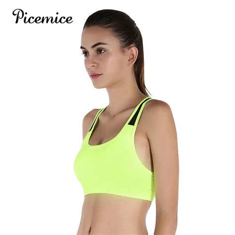 Flash Sale Picemice Gym Fitness Women Sports Yoga Fitness Sport Bra Top Sexy Running Gym Fitness