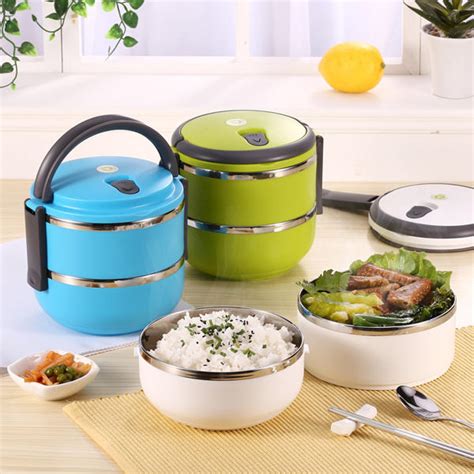 1.2 l 1.5 l stainless steel thermal lunch box bento food container storage bags 0 review cod. 2 layers stainless steel bento lunch box portable thermal ...
