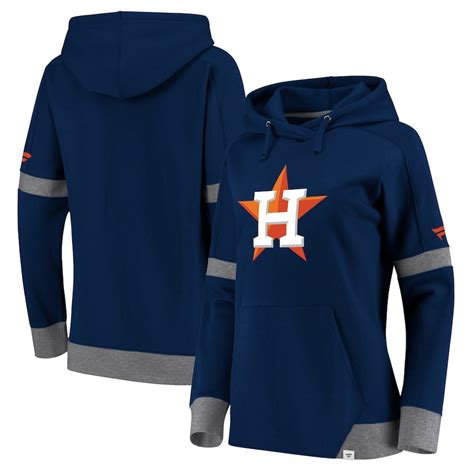Houston Astros Fanatics Branded Women Iconic Fleece Pullover Hoodie Navy Gray