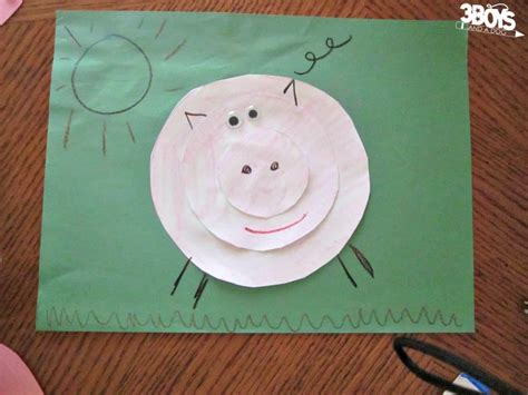 Fun Three Little Pigs Craft About Circles 3 Boys And A Dog
