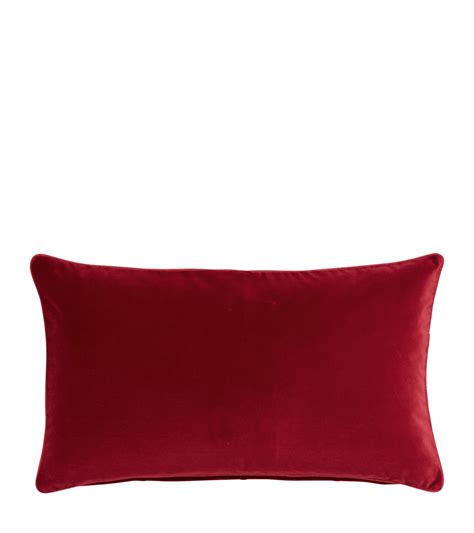 Plain Velvet Pillow Cover Red Garnet Oka Us
