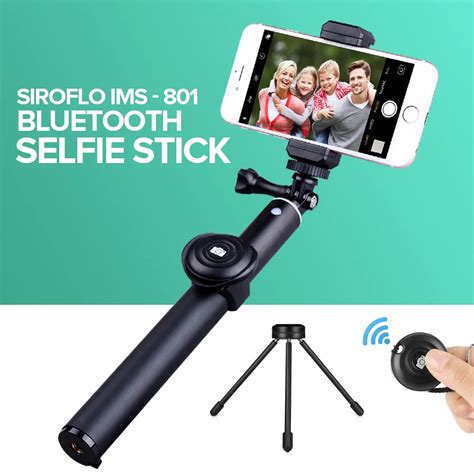 Siroflo Ims 801 Bluetooth Selfie Stick Tripod Portable Selfie Stick Bluetooth Remote Extendable