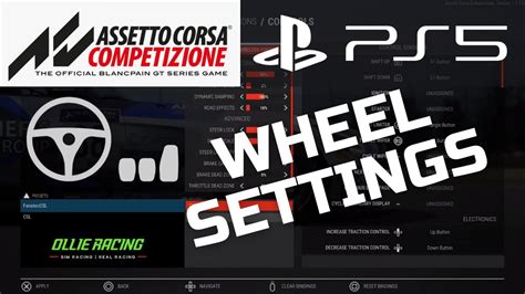 Assetto Corsa Competizione Ps Wheel Settings Ffb And Button