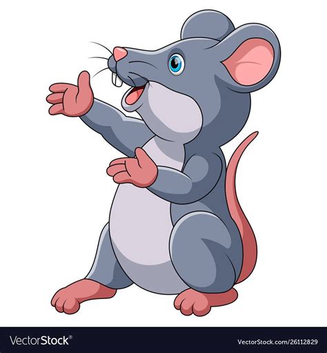 Cute Mouse Cartoon Presenting Royalty Free Vector Image Cute Mouse