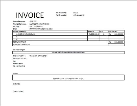 Wow Contoh Invoice Pembelian Untuk Ide Desain Invoice Pada Post Vrogue
