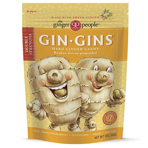 Gin Gins® Double Strength Hard Ginger Candy The Ginger People Us