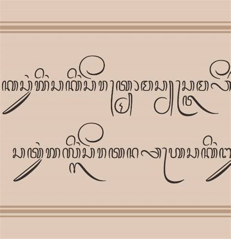 Detail Kaligrafi Aksara Jawa Nama Koleksi Nomer 28