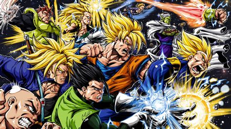 Free Download Dragon Ball Z Fighting Characters Artwork