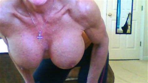 Sexy Topless Workout With Muscle Goddess Mistress Debbie Muscular Goddess Mistress Debbie
