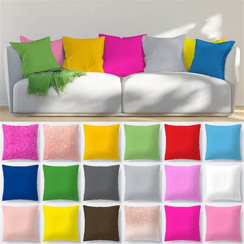 Throw pillows can change the look of a space with little investment of time or money. 45x45cm Candy Color Cushion Cover Simple Solid Color Throw Pillow Case Black and White ...