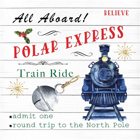 All Aboard Polar Express Train Ride Welcome Sign Wreath Etsy