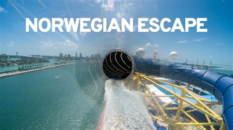 WATER PARK ON A CRUISE SHIP Norwegian Escape All Slides POV YouTube