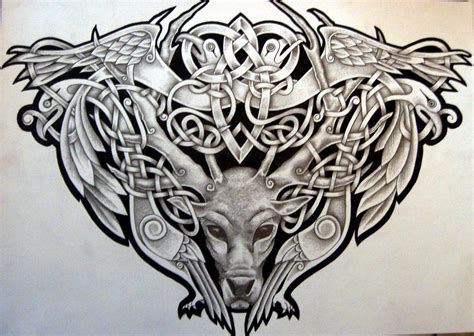 Celtic Stag And Birds Celtic Tattoos Celtic Wolf Tattoo Stag Tattoo